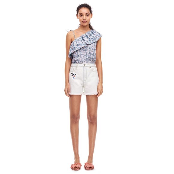 La Vie Rebecca Taylor One Shoulder Floraison Top - Picture 10 of 11